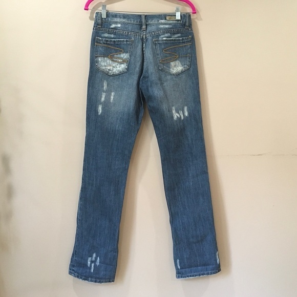 7 seven jewel embellished ankle denim jeans blue - Picture 8 of 8